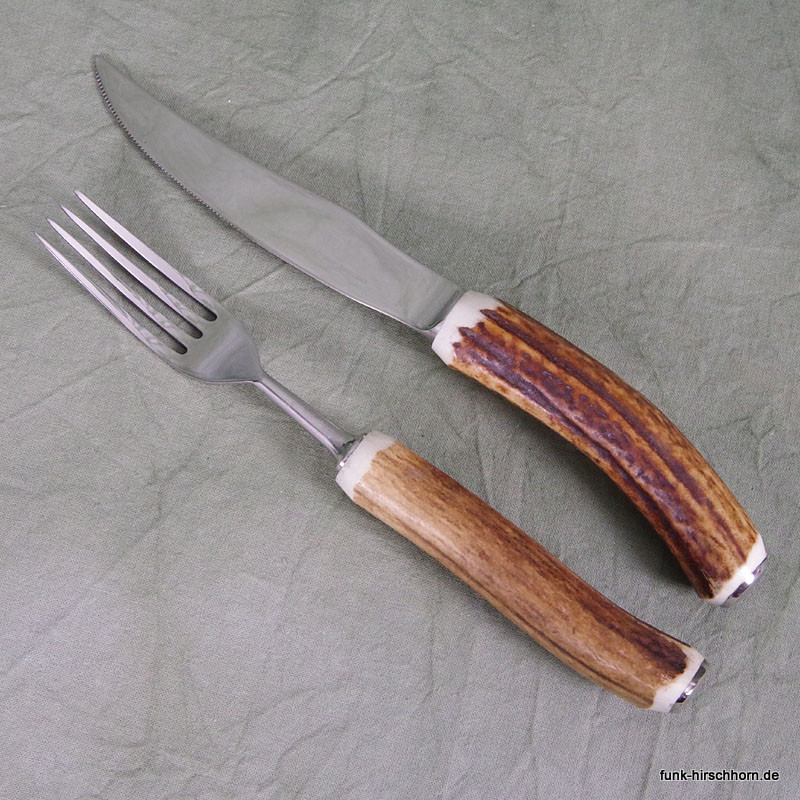Steakbesteck mit Hirschhorngriffen