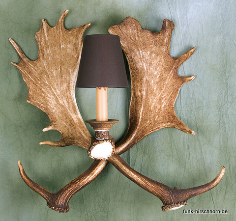 Wandleuchte, 2 Damschaufeln Wandleuchte, 2 Damschaufeln