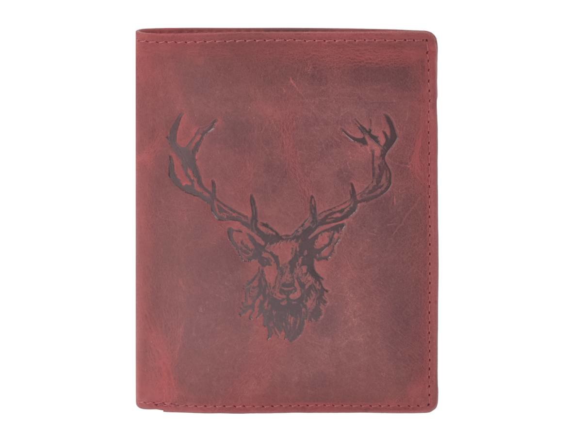 Leder Geldbörse Hirschkopf
