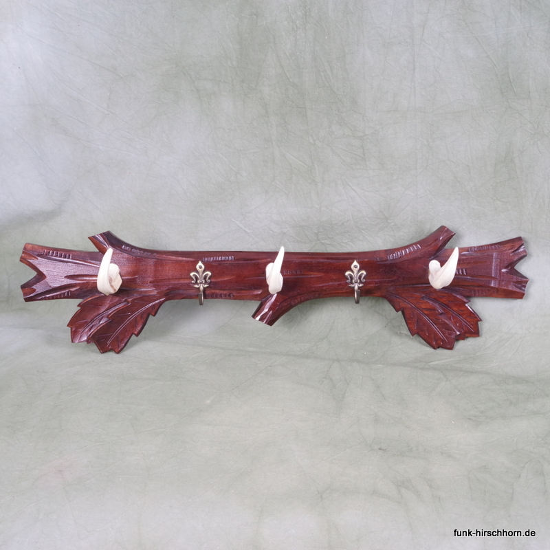 handgeschnitzte Garderobenleiste Warzenschwein